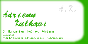 adrienn kulhavi business card